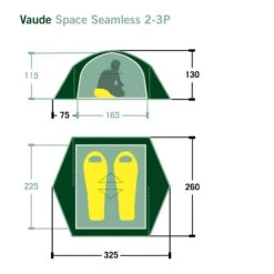 VAUDE SPACE SEAMLESS 2-3P - Kuppelzelt -Fernweh Camping 5637736449 dvmemuc space seamless 23p vaude 24